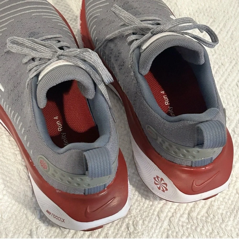 Nike Gray and Red Athletic Shoes - Picture 5 of 7